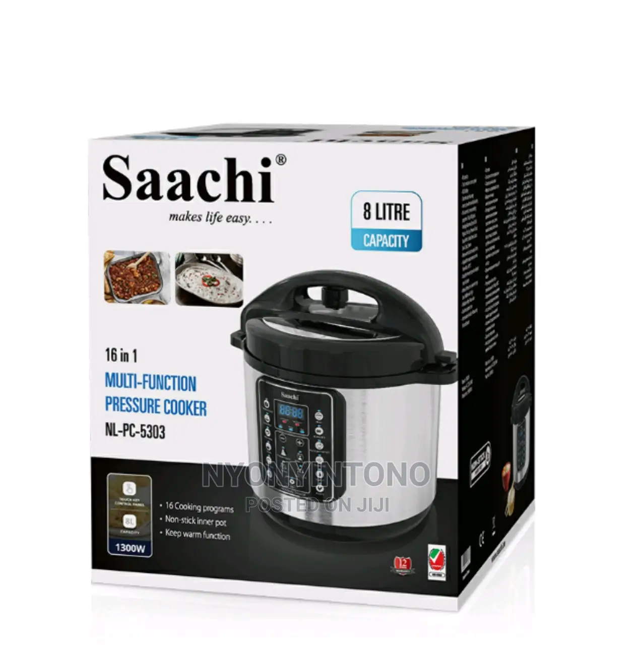 8 Liters Saachi Electric Multi-Functional Pressure Cooker