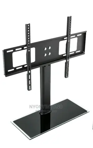 Glass Metallic Table Top Plasma Mount