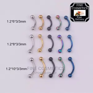 Stainless Steel Curved Barbell Eyebrow Ring Bar
