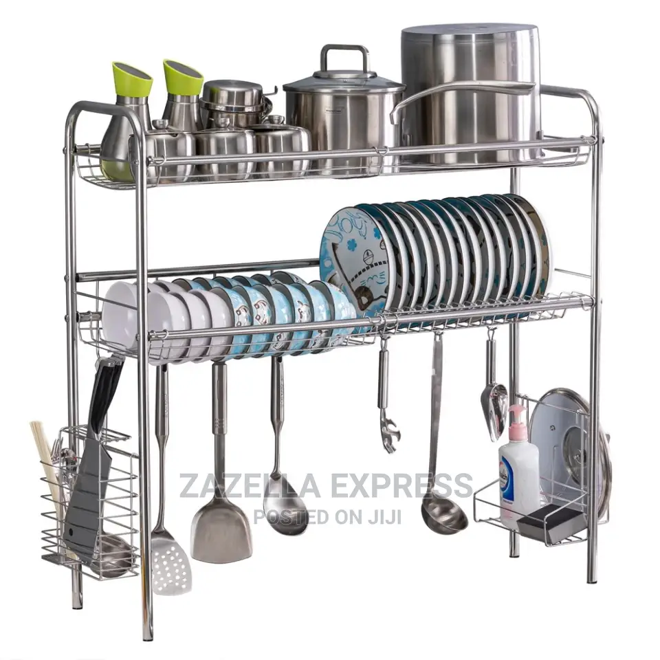 Stainless Steel Double Layer Kitchen Racks