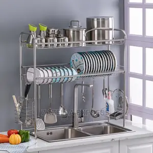 Stainless Steel Double Layer Kitchen Racks