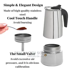 Stainless Steel 6 Cup Espresso Stovetop Moka Coffee Maker