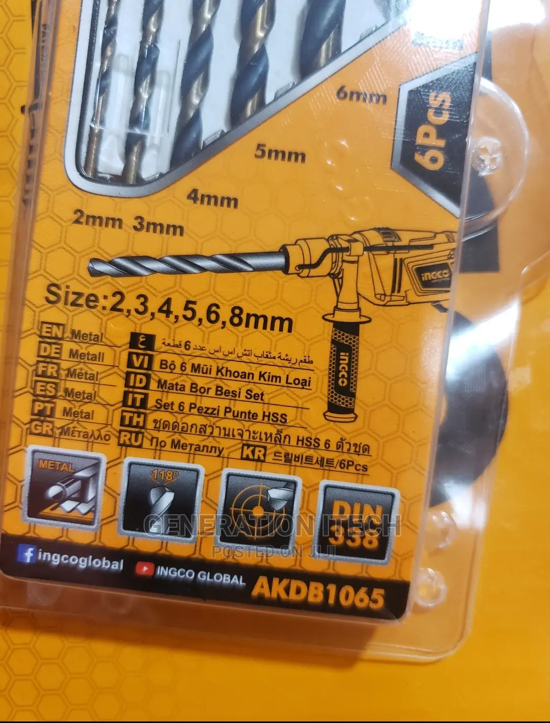 Ingco Drill Bit Set for Metal- 6 Pieces