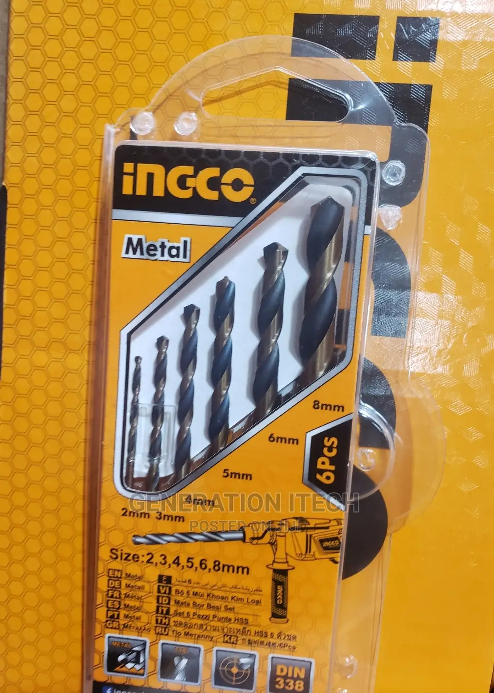 Ingco Drill Bit Set for Metal- 6 Pieces