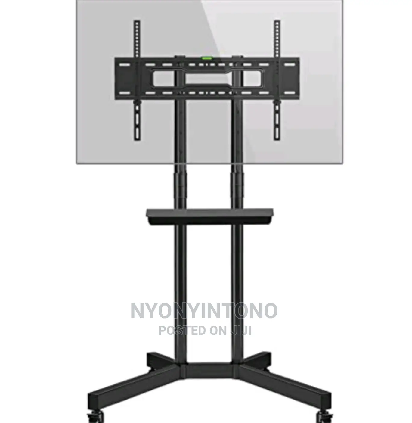 Confrence Plasma Tv Stand With Wheels Metallic Tv Stand