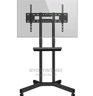 Confrence Plasma Tv Stand With Wheels Metallic Tv Stand