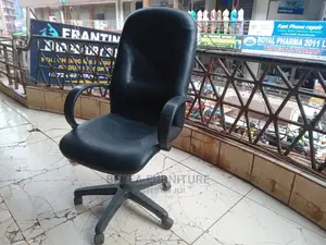 Office Chair, Leather Adjustable Long Back
