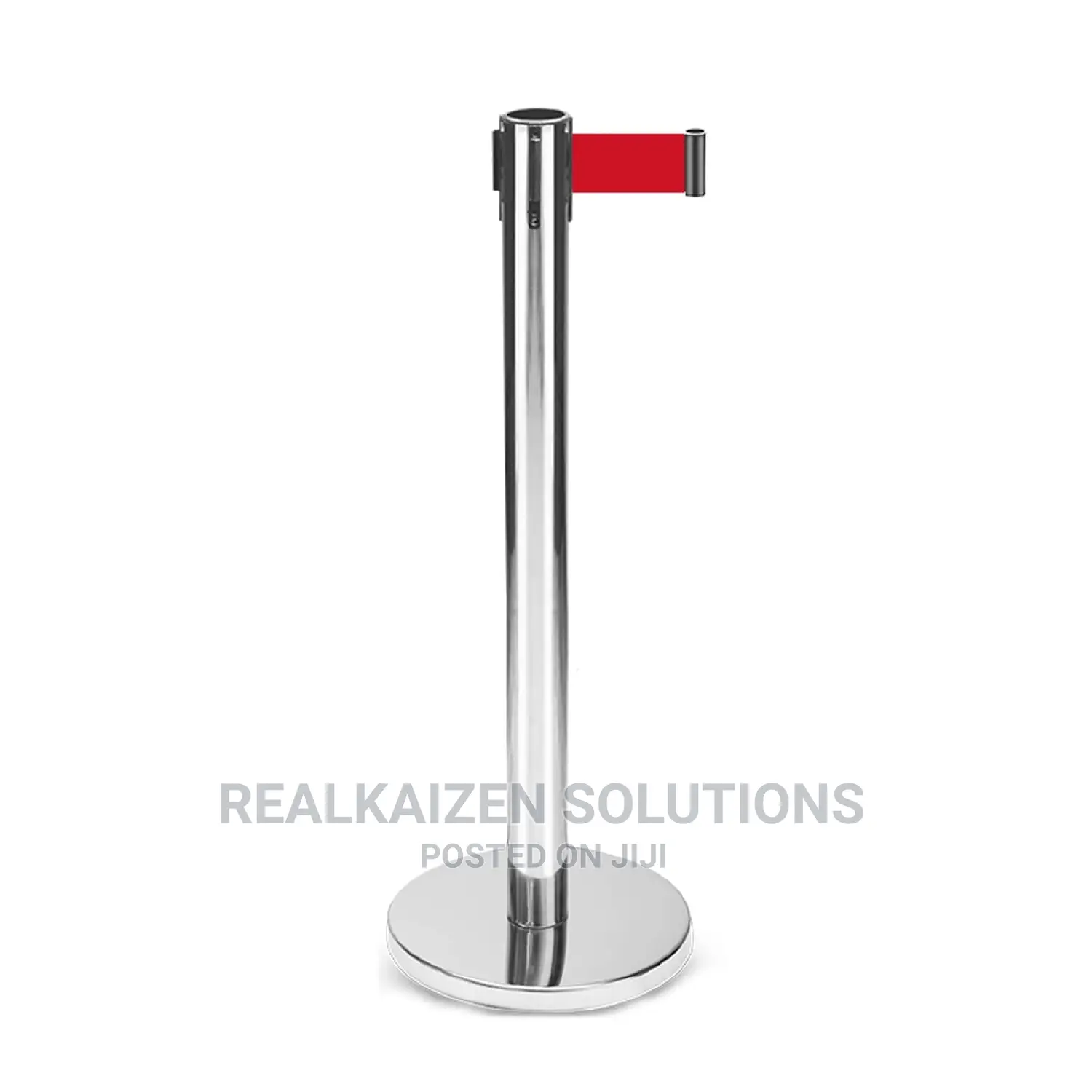 Retractable Chrome Stainless 2meters Belt Barrier 2pc Set
