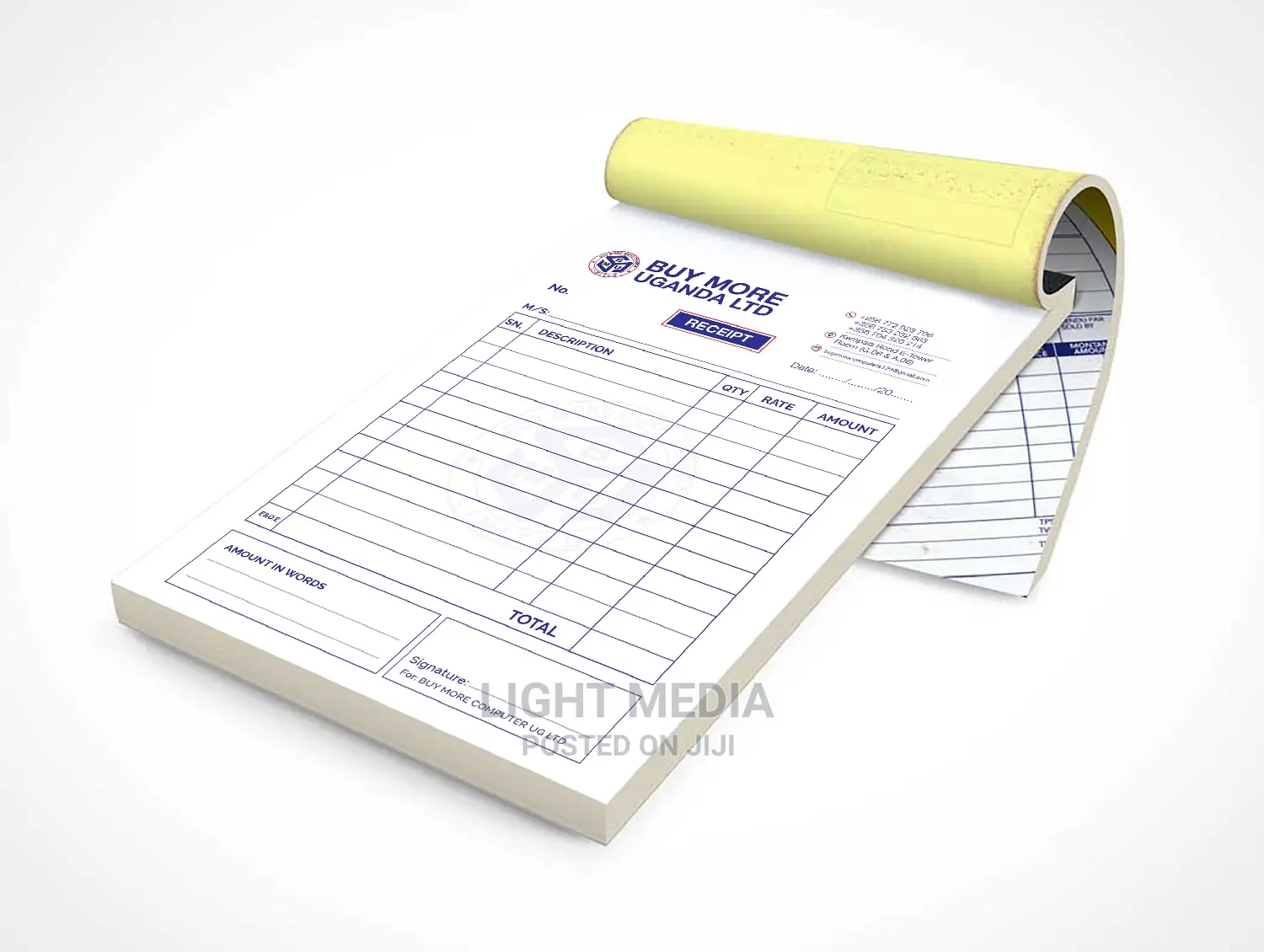 RECEIPT BOOK Design and Printing