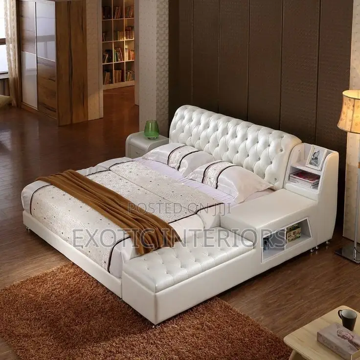 Soft Leather Smart Bed Frame With Storage Call