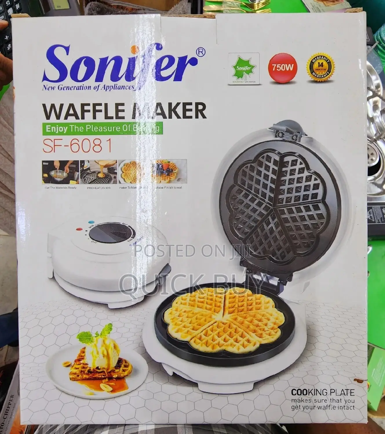 New Sonifer Ice Cream Corn Maker Waffle Maker