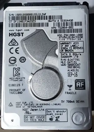 Hard Disk 1 TB (HDD Drive 1 TB) 100% Health and 0 Days Used