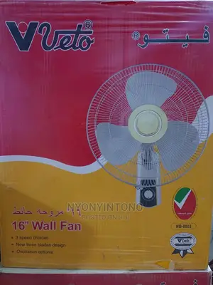 Veto Wall Fan With 100% Copper Motor 5 Years Warranty