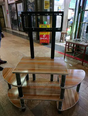 Wooden Tv Mount With Enough Space for Woofers and Speakers