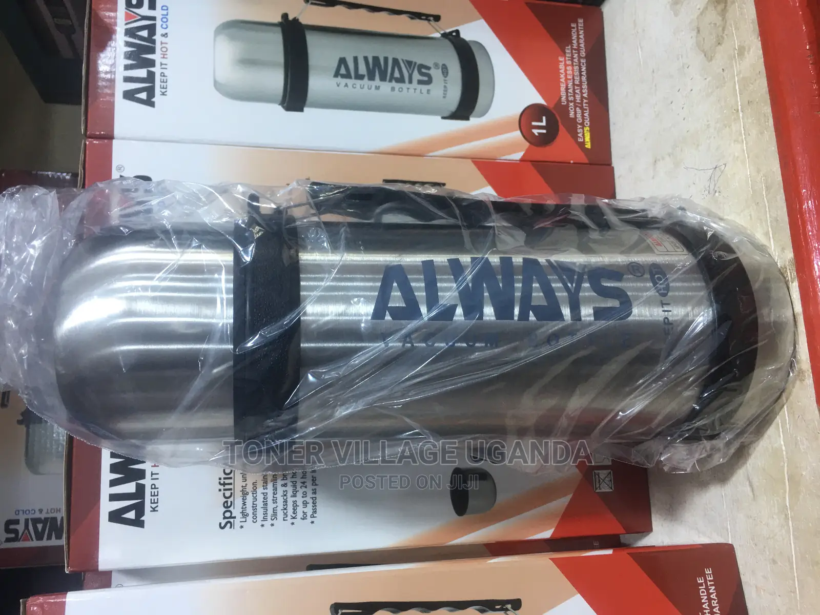 Always Vacuum Bottle 1 Litre Stainless Steel Original