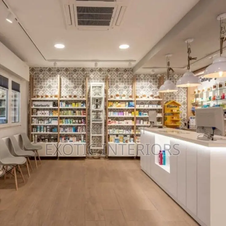 Pharmacy Cabinets and Reception Desk Call