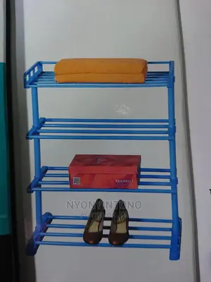 Steel Tube Shoe Rack With Adjustable Shelves
