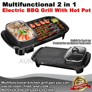 2in1 Multifunction Electric BBQ Grill With Hotpot