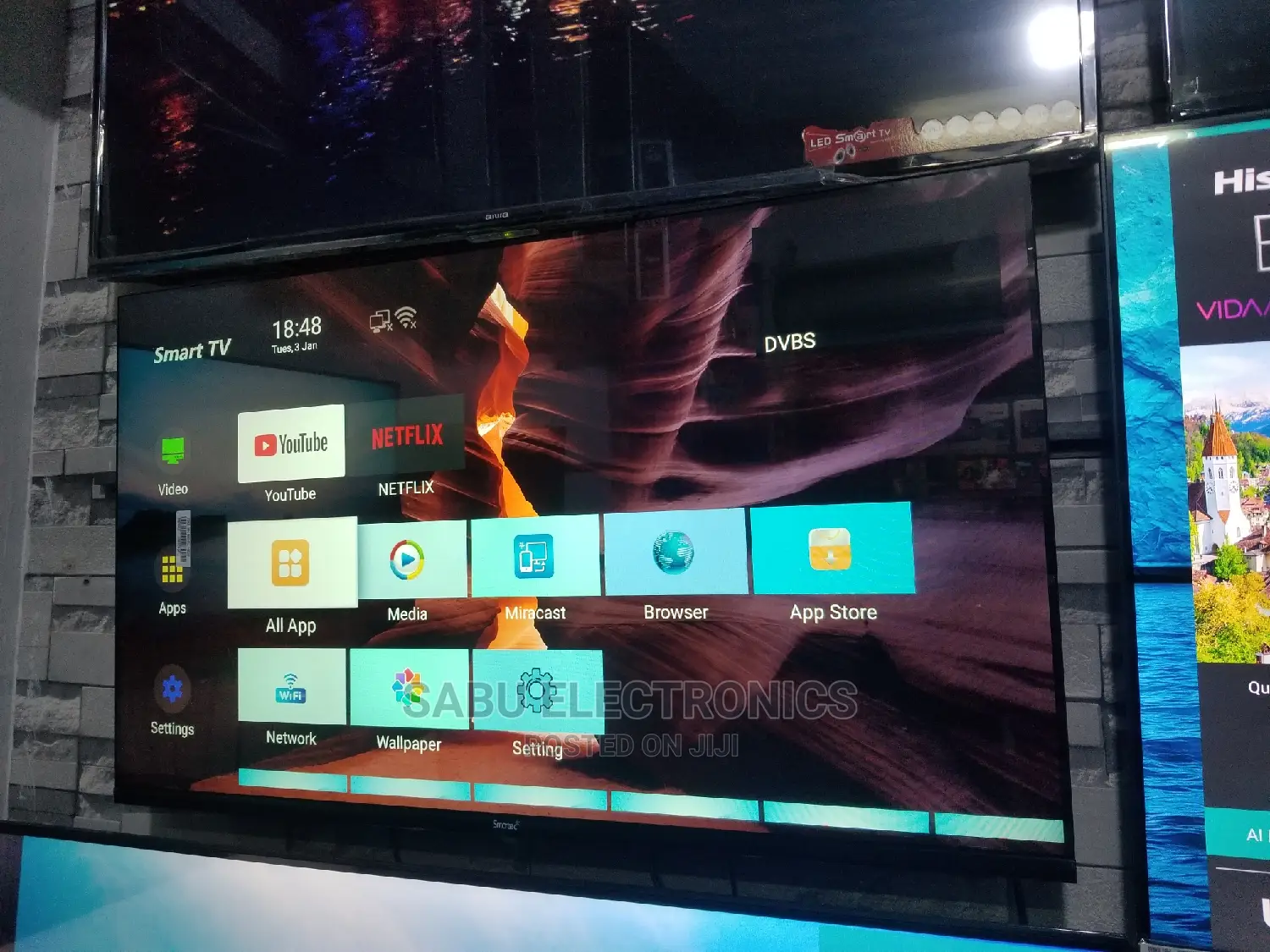Smartec Android 43 Inch -Frameless With Inbuilt Decoder