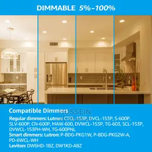 TORCHSTAR 12W 6" Dimmable LED Recessed Light,Low Profile Sli