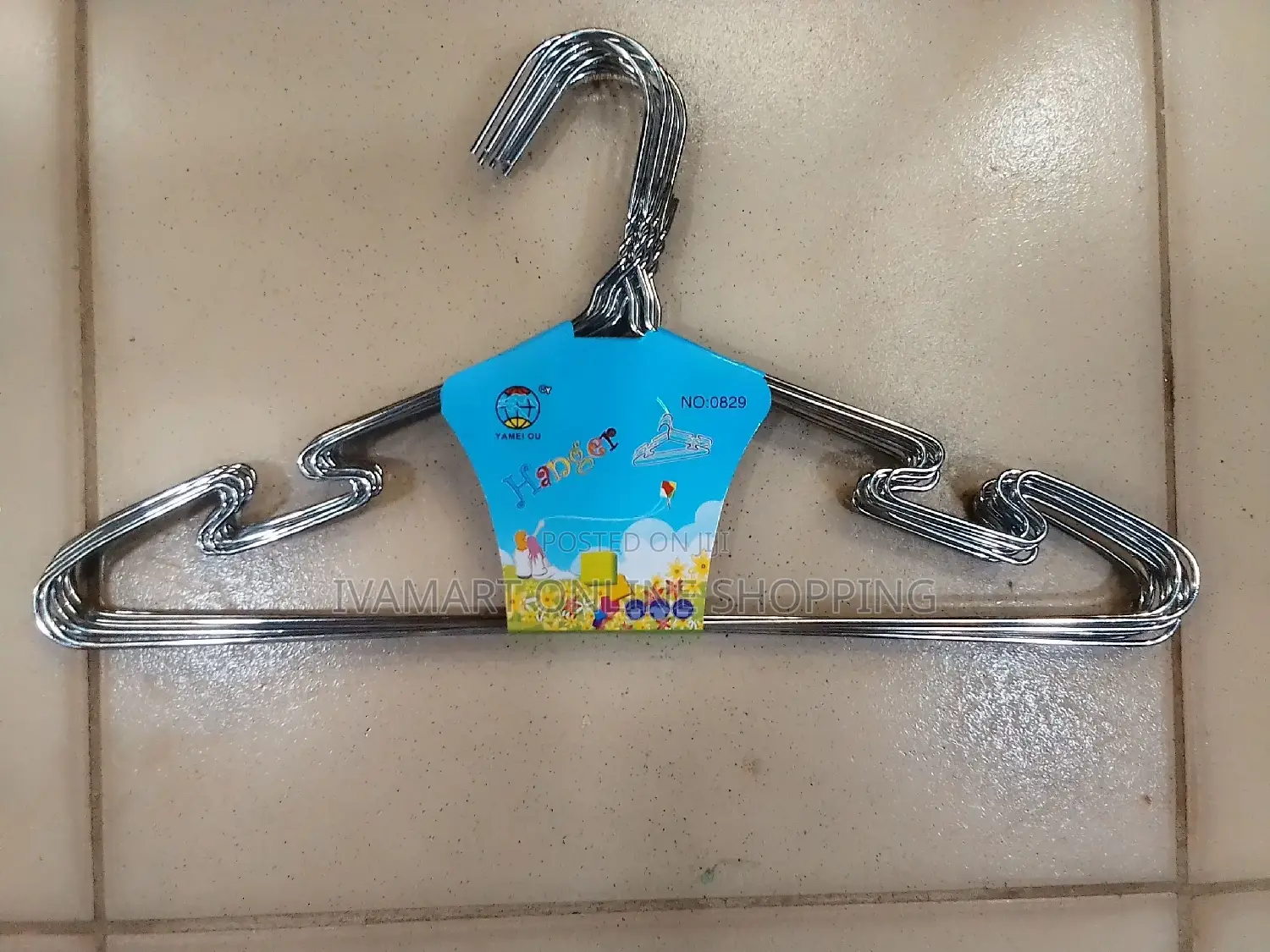 Metallic Steel Cloth Hangers - 10 Pieces in a Pack