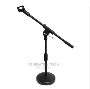Microphone Table Stand With Round Base