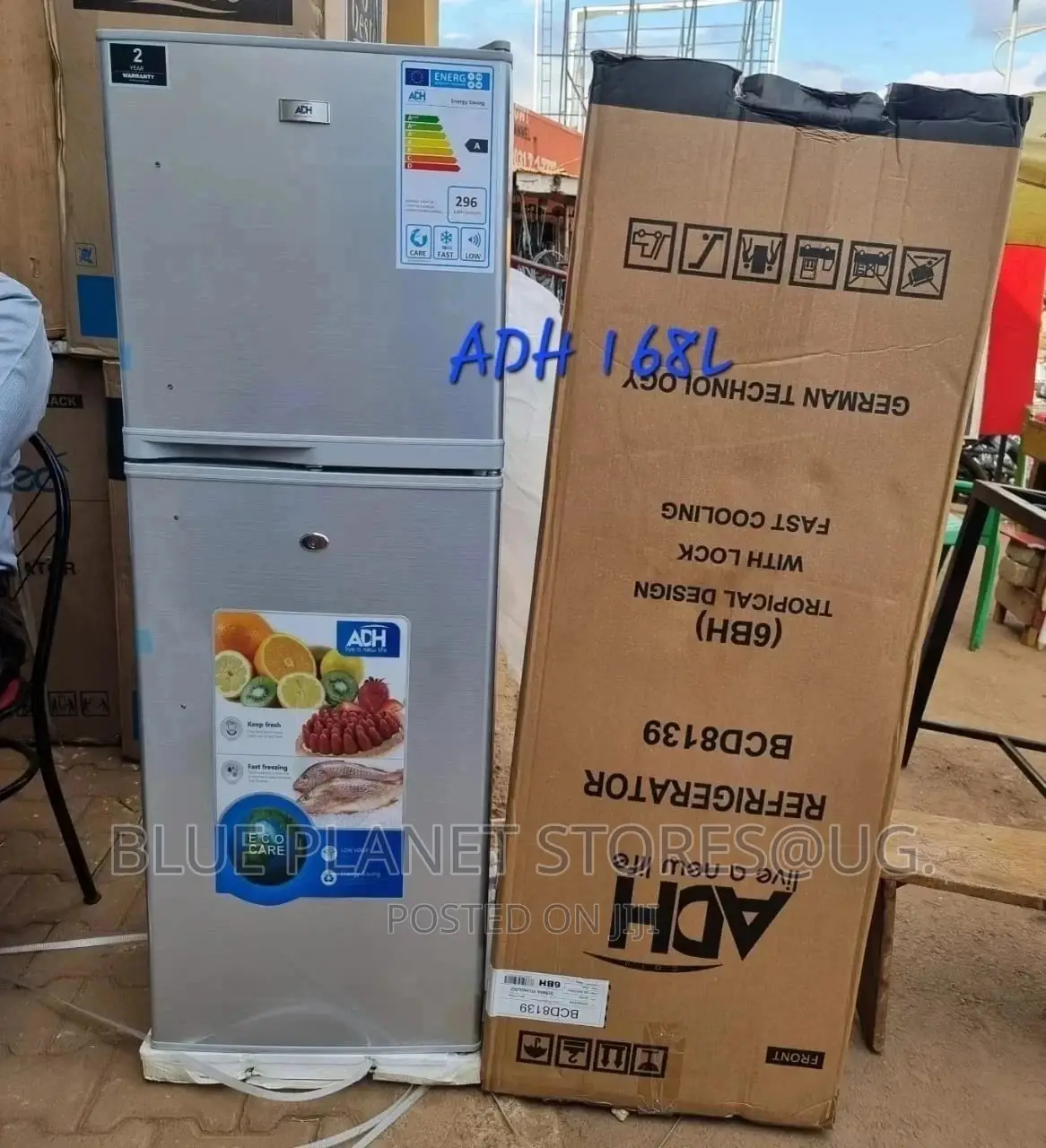 ADH 168litres Double Door Refrigerators || Silver Color.