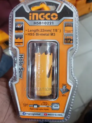 Ingco 22mm 7/8" Hole Saw With HSS M3 Bi-Metal HSB10221
