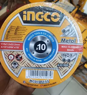 Ingco Abrasive Metal Cutting Disc Set - 115mm - 10pcs
