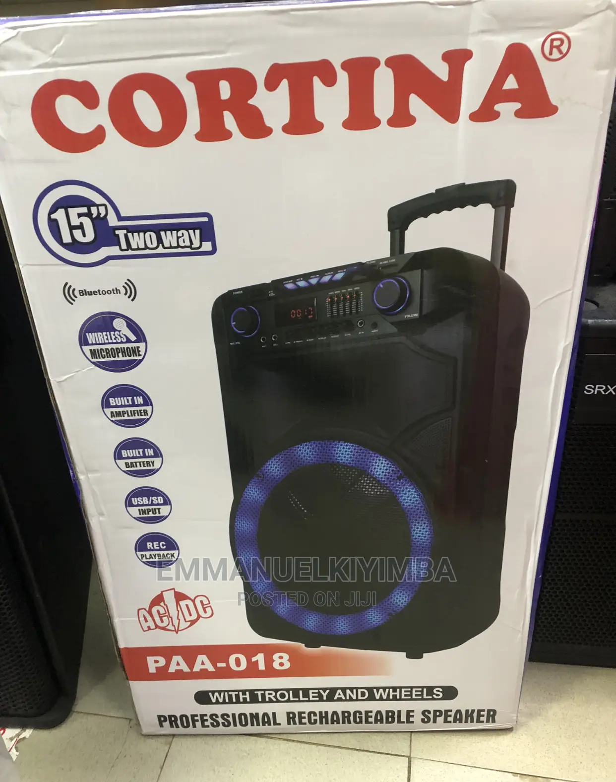 Cotina 15 Inch Rechargeable Speaker