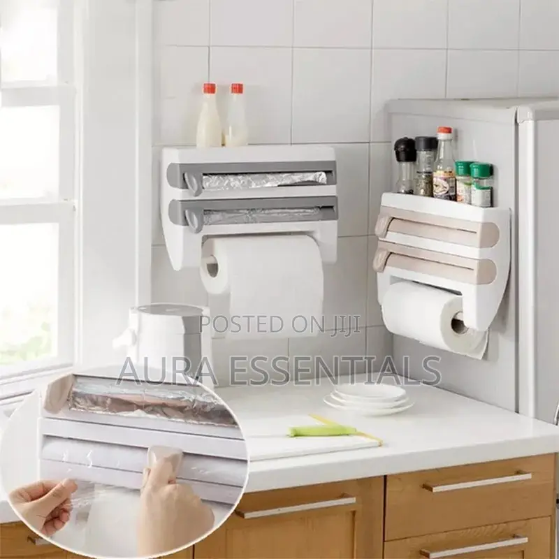 Multifunction Kitchen Cling Film Holder and Cutter