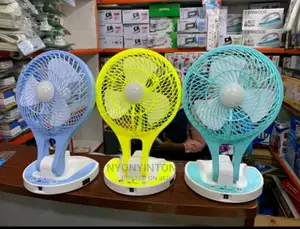 Recharge Table Fans With Emergency Led Lamp