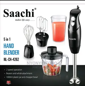 Saachi 5 in 1 Hand Blender With 1year Warranty