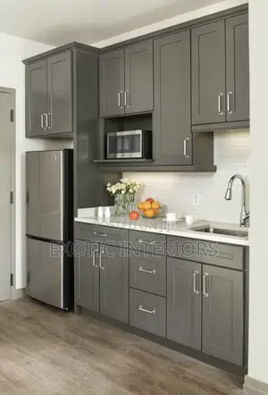 Kitchen Cabinets Grey Color on Order Call
