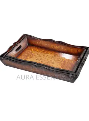 3pcs Wooden Tray Set