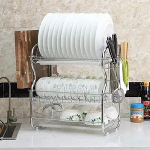Metallic 3 Layers Dish Drainer