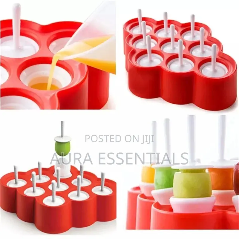 Reusable 9pcs Silicone Ball Pop Mold Yogurt/ Fruit/ Milk