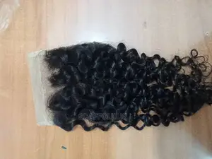 Human Hair Jerry Curl Closure 8"