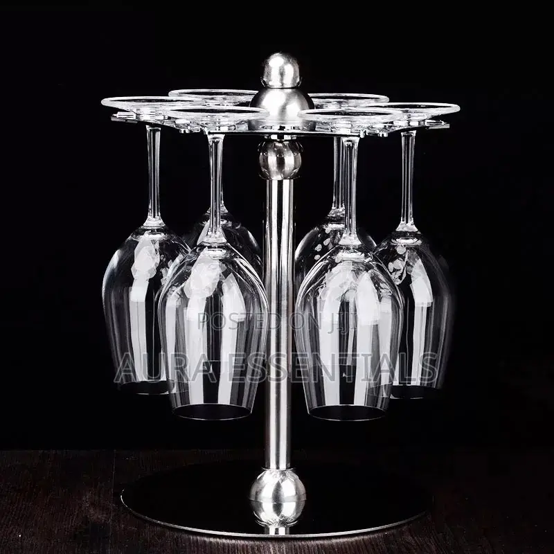 Rotating Upside Down Wine Glass Stand/ Holder