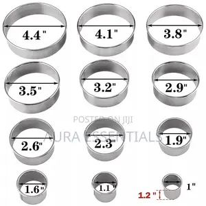 12pcs Round Biscuit Cutter Doughnut Cutter Set Ring Molds