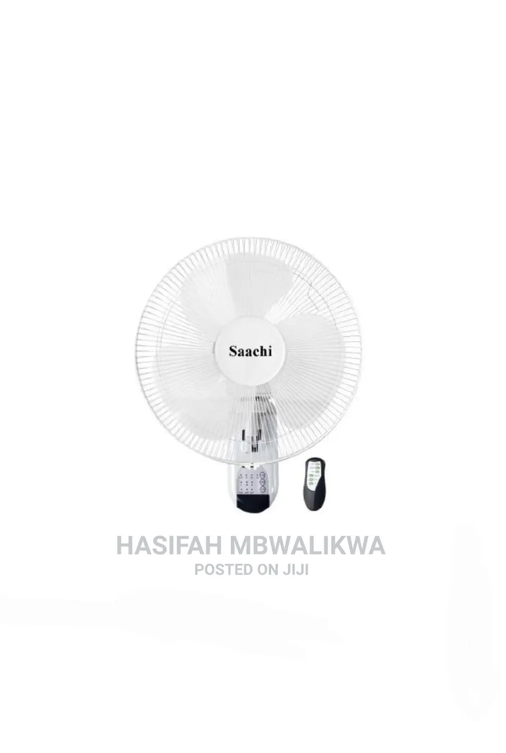 Saachi 16 Inch Wall Fan With Remote Control- 3speed, White