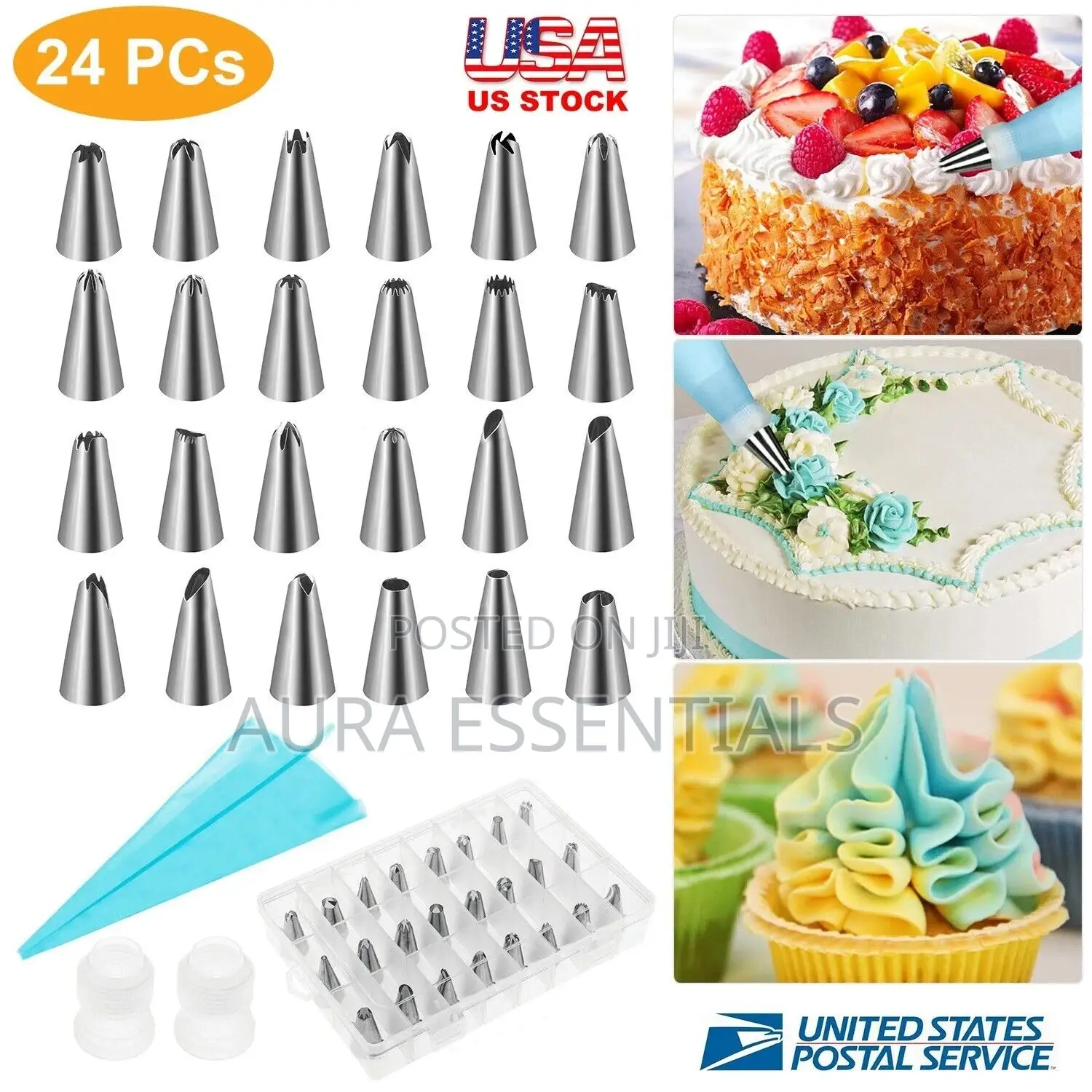 24pcs Cake Decorating Nozzles