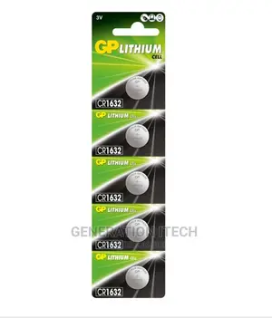 Gp CR 1632 Lithium Battery 3v -Pack of 5pcs