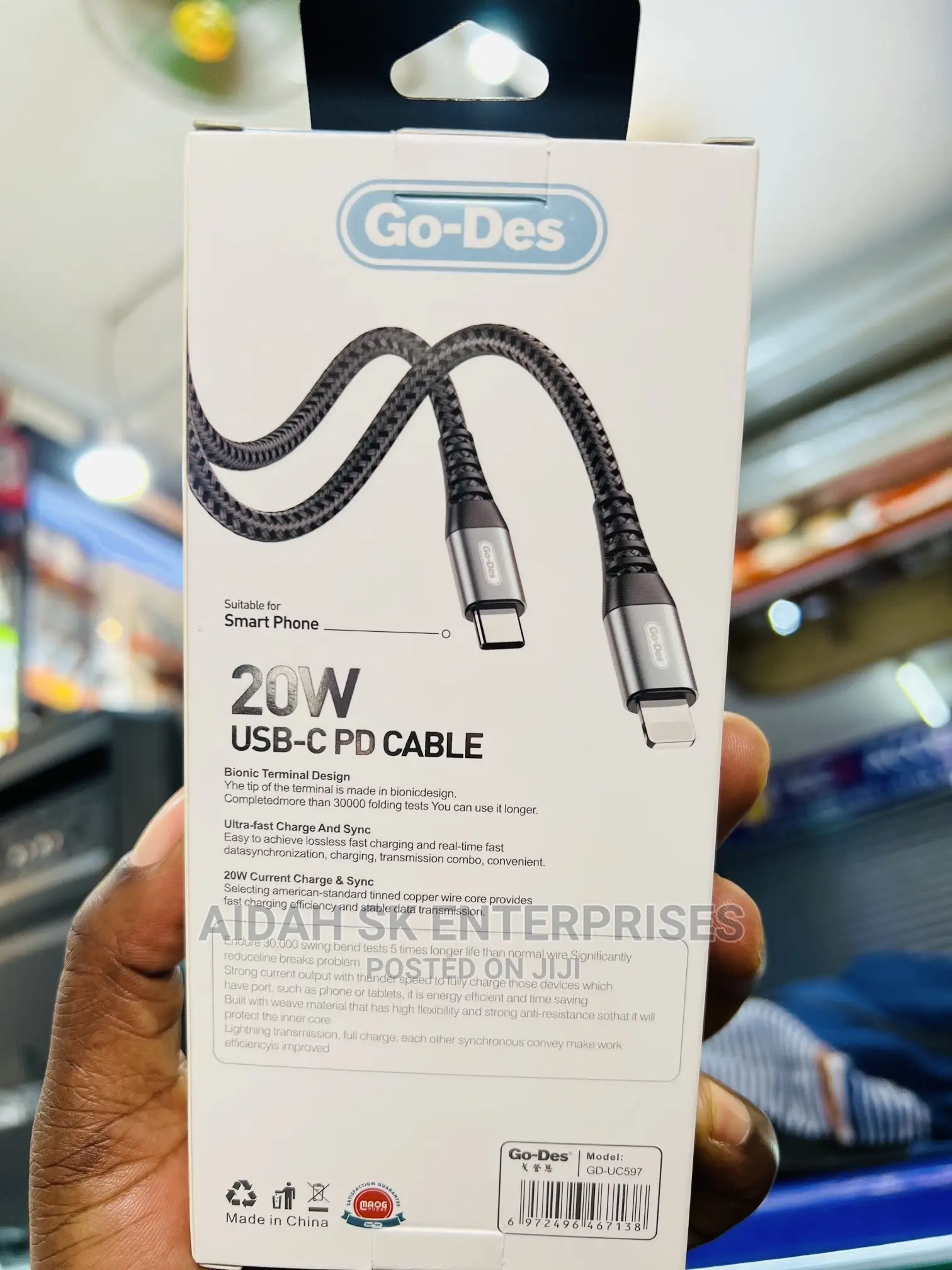 20W Usb-C Pd Cable