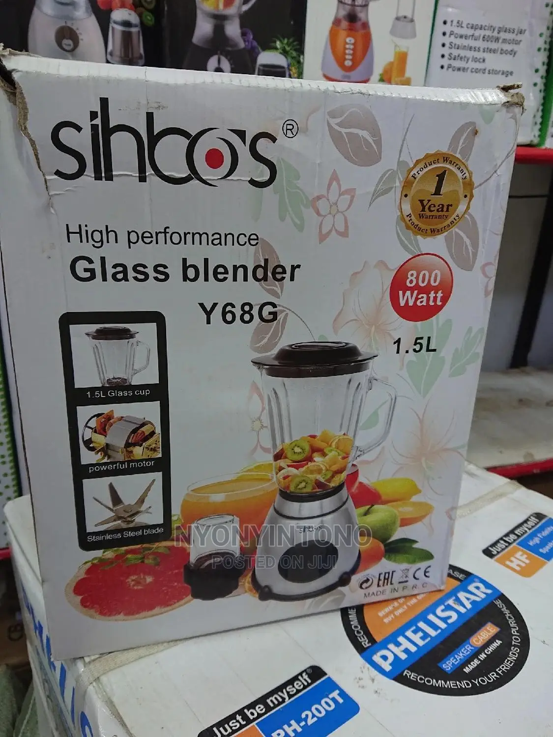 Sinbo High Performance Glass Blender With One Year Warranty