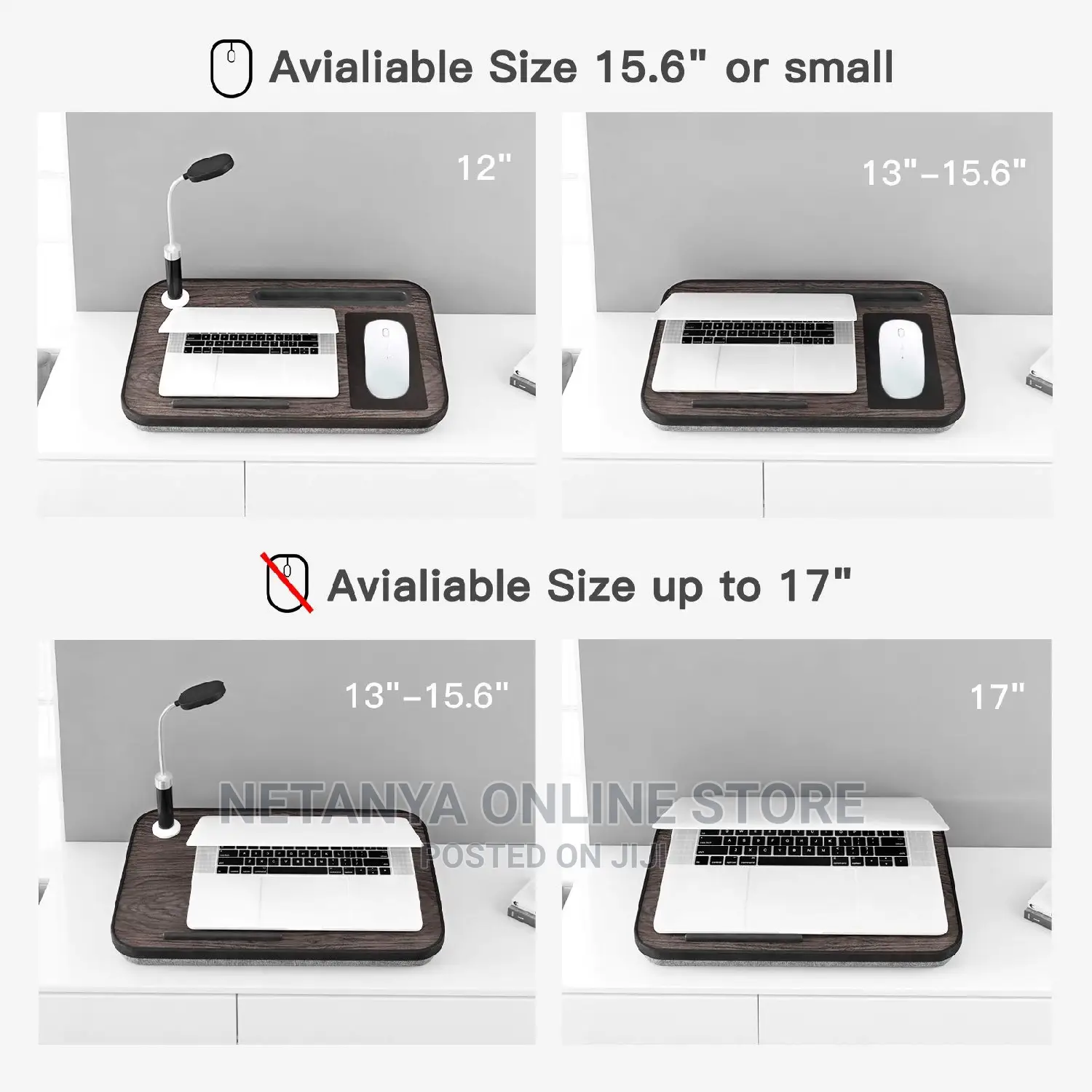 Cushioned Laptop Holder With Led Light