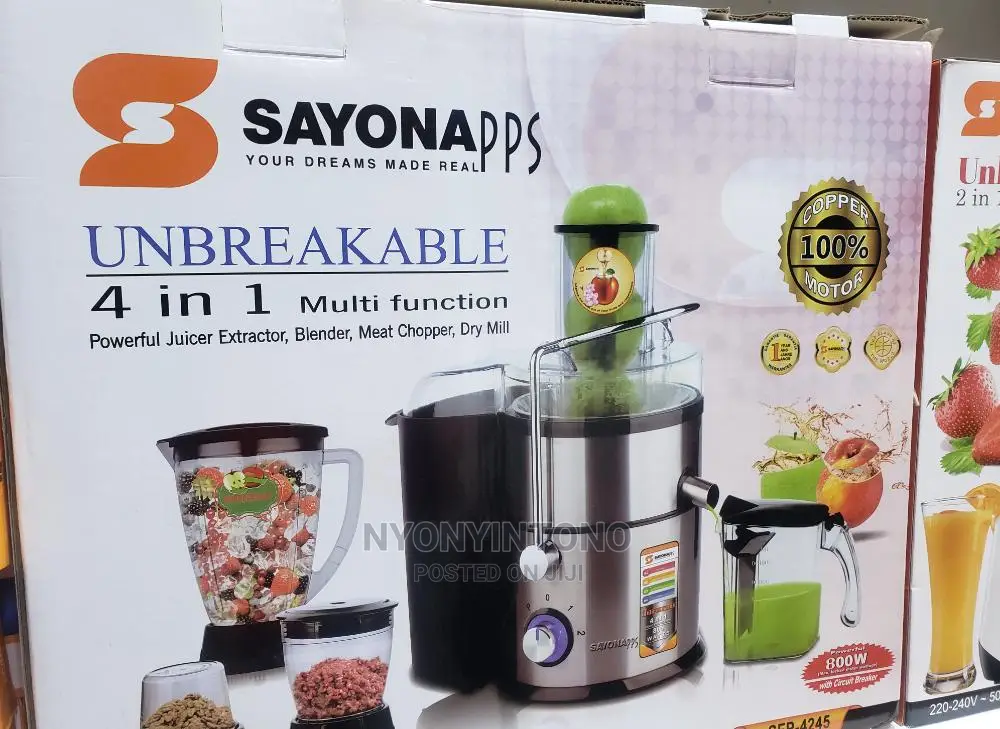 Sayona 4 in 1 Blender and Food Processor