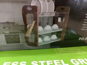 3 Tier Wooden Stainless Steel Drying Rack