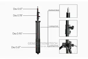 Proffessional Heavy Duty Light Stand- Black