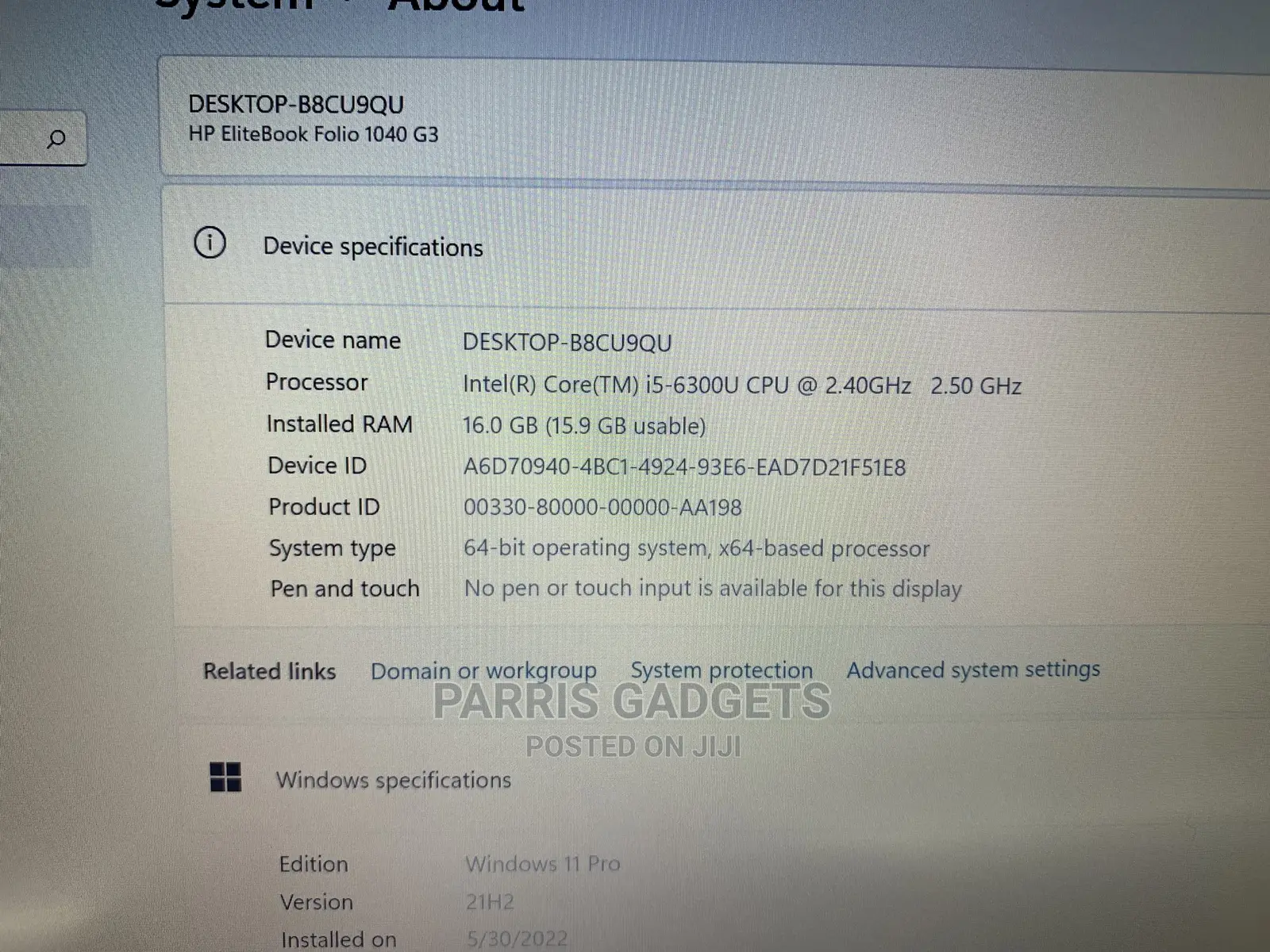 Laptop HP EliteBook 1040 G3 16GB Intel Core I5 SSD 256GB